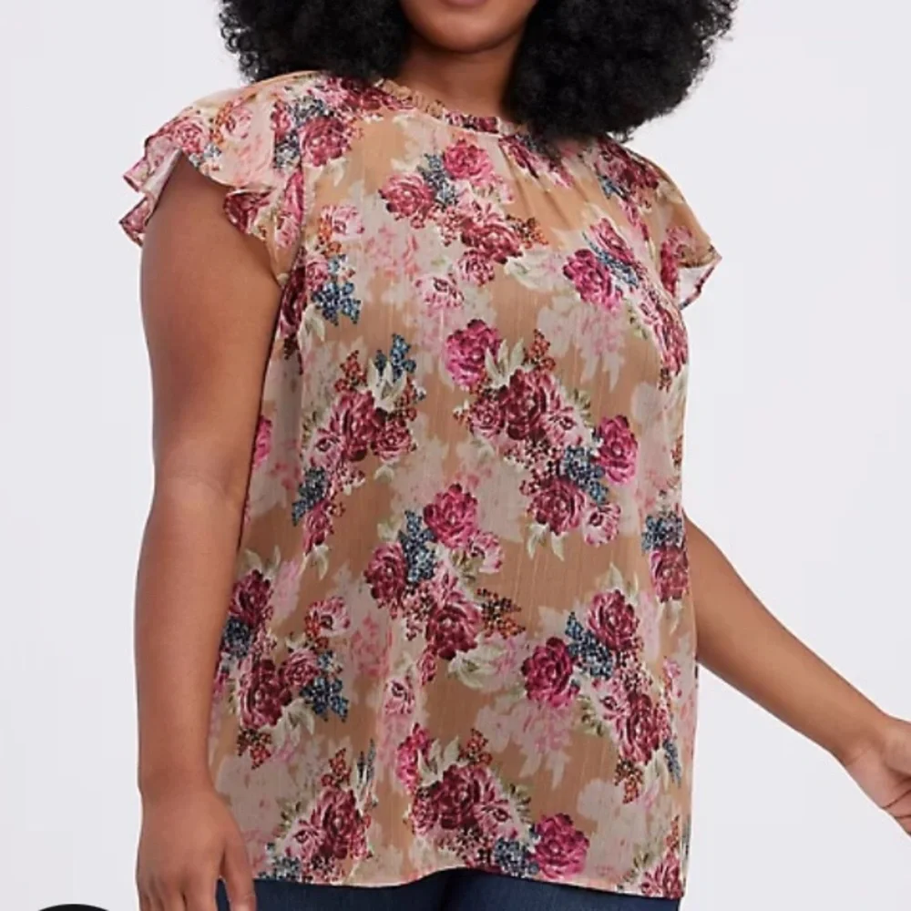 TORRID Floral Chiffon Top - Picture 3 of 7